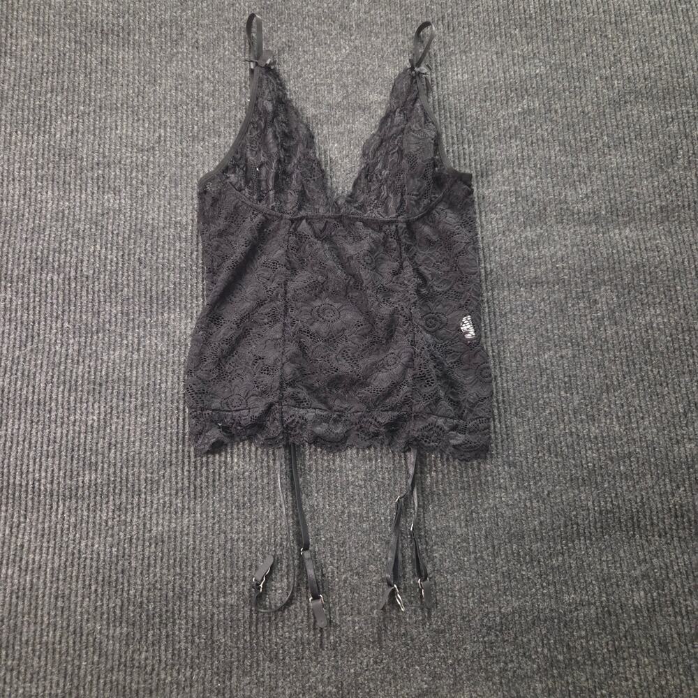 Avid Love Black Lace Lingeie Tank Corset Style Whimsygoth